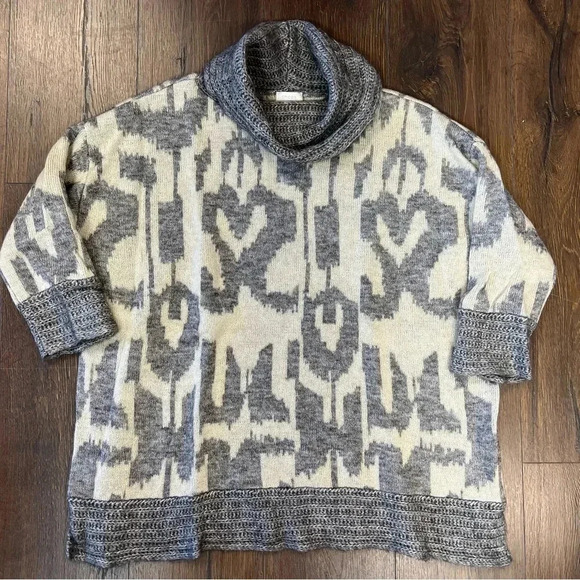 Chicos wool blend Cowlneck sweater SZ 2/LG - Picture 1 of 3